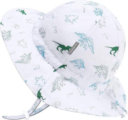 UPF 50+ Baby Bucket Hat - Wide Brim Sun Protection Beach Cap for Girls - Cute & Adjustable Toddler