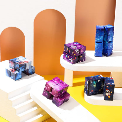 Galaxy Cubes Bulk Toys Gifts Space Astronaut Sensory Stress Anxiety Relief Cool Hand Mini Kill Time