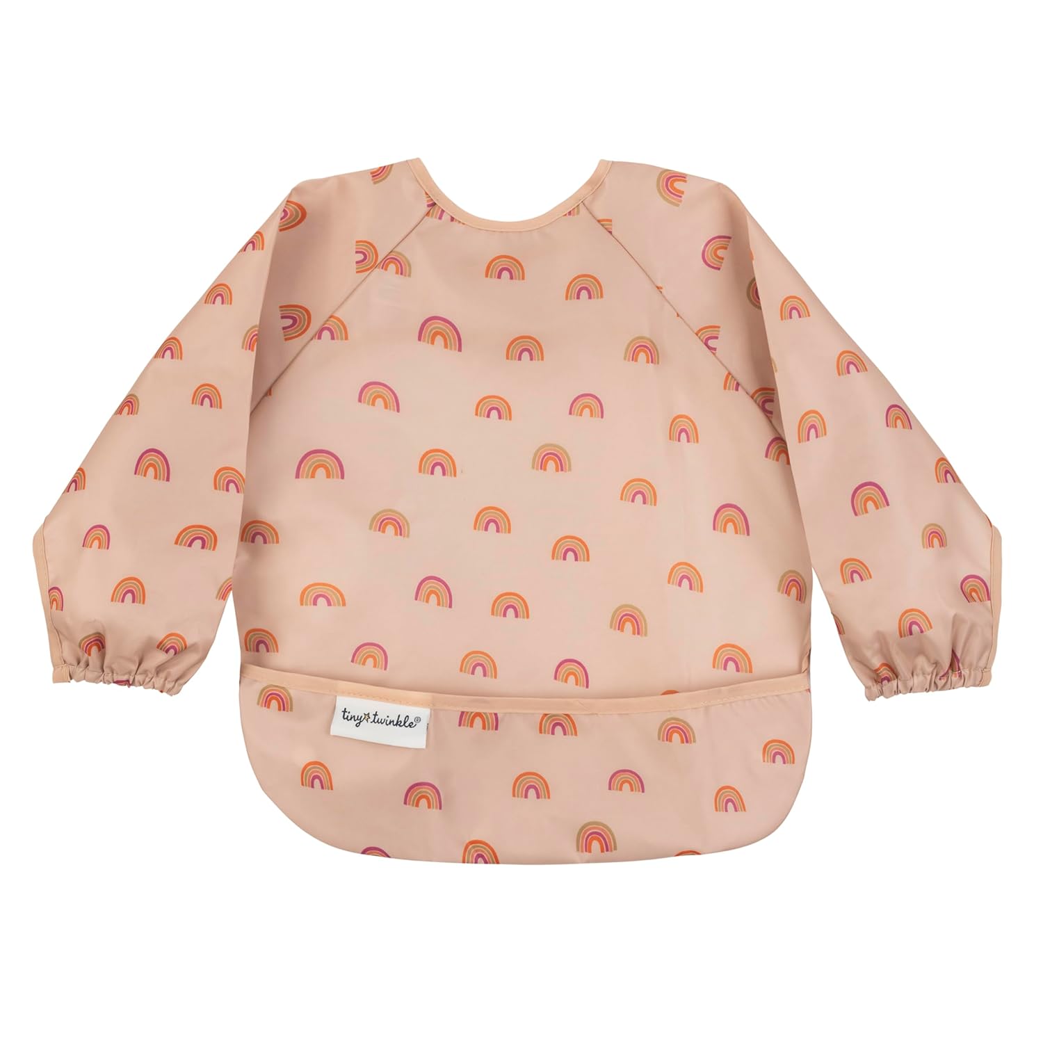 Tiny Twinkle Mess Proof Baby Bib,Waterproof Smock Baby Bib for Eating,Machine Washable Long Sleeve