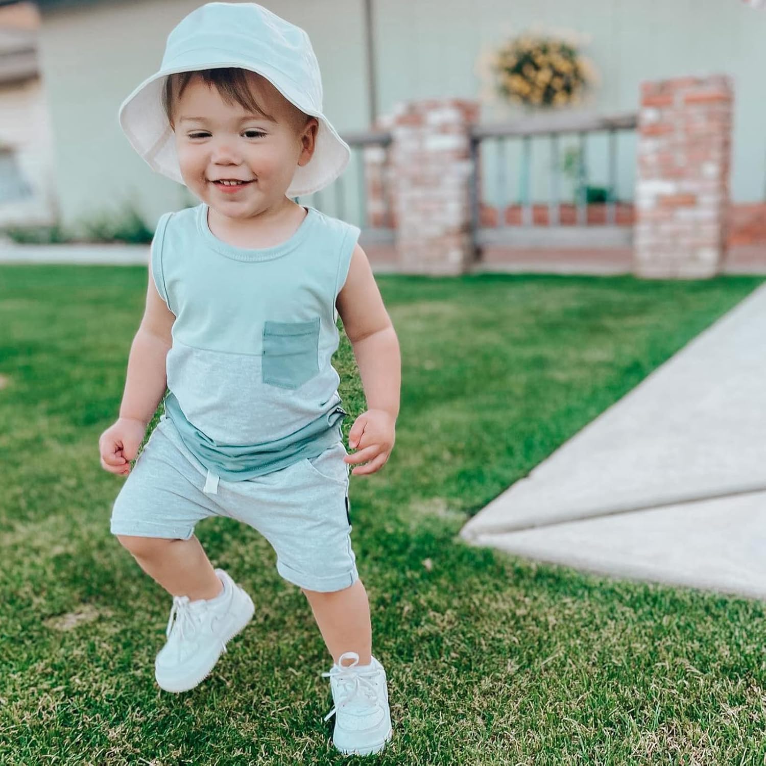 Kupretty Baby Boy Summer Clothes Sleeveless Tank Tops Vest T-Shirt + Casual Shorts Toddler Outfits