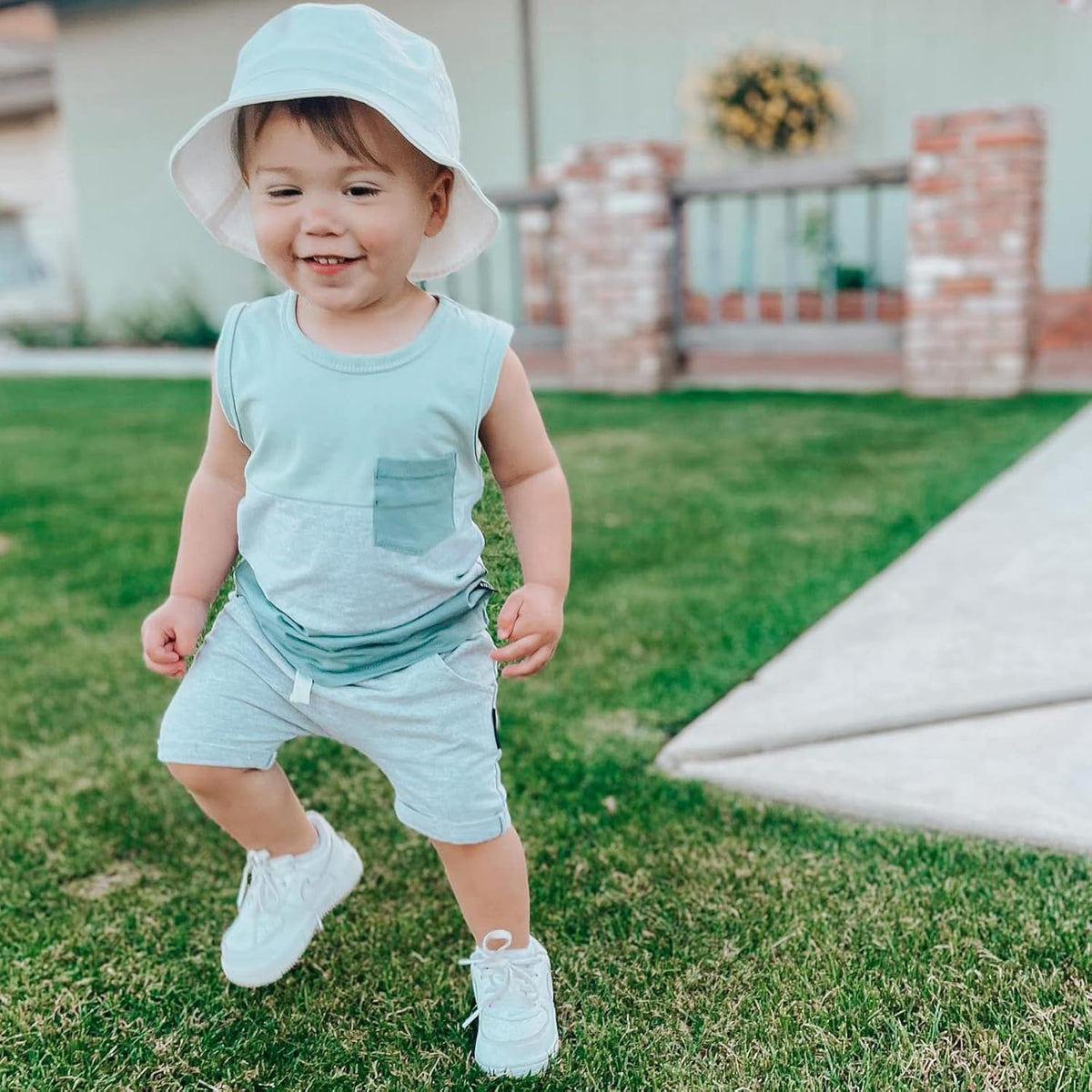 Kupretty Baby Boy Summer Clothes Sleeveless Tank Tops Vest T-Shirt + Casual Shorts Toddler Outfits