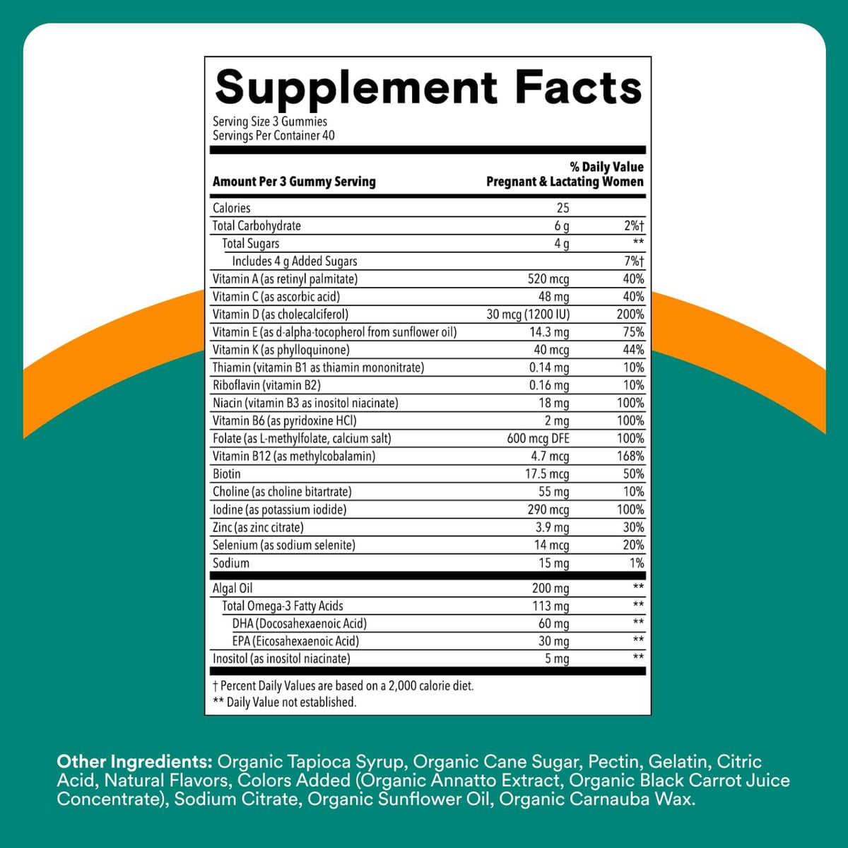 SmartyPants Prenatal Multivitamin Gummies - Improved Formula: Omega 3 (DHA/EPA), Methylfolate