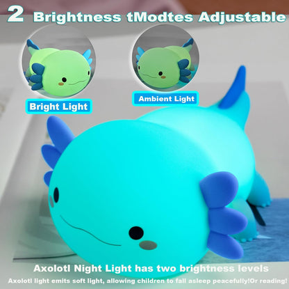 DREAMING MY DREAM Axolotl Night Light for Kids,Cute Axolotl Gifts lamp Rechargeable Light Table