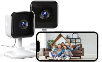 GNCC Indoor Security Camera, 2 Packs 1080PCameras for Home Security Wi-Fi Cameras, Motion/Sound