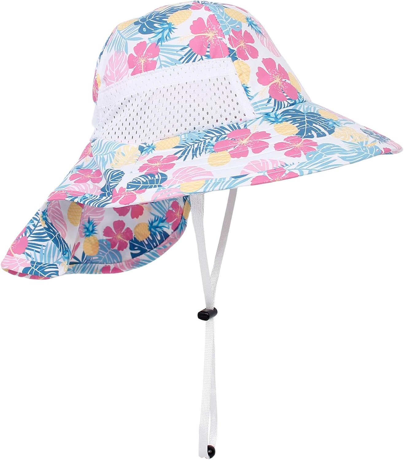 CHUNG Baby Sun Protection Hat Summer Toddler Adjustable UPF 50+ Wide Brim Neck Flap Beach Caps Boys