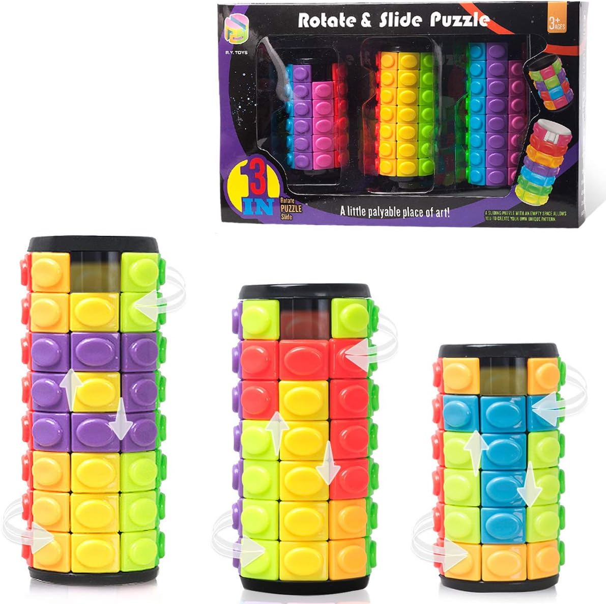 R.Y.TOYS Rotate and Slide Puzzle-Design Patent,Fidget Toys(Restore Order/Create Patterns) 8