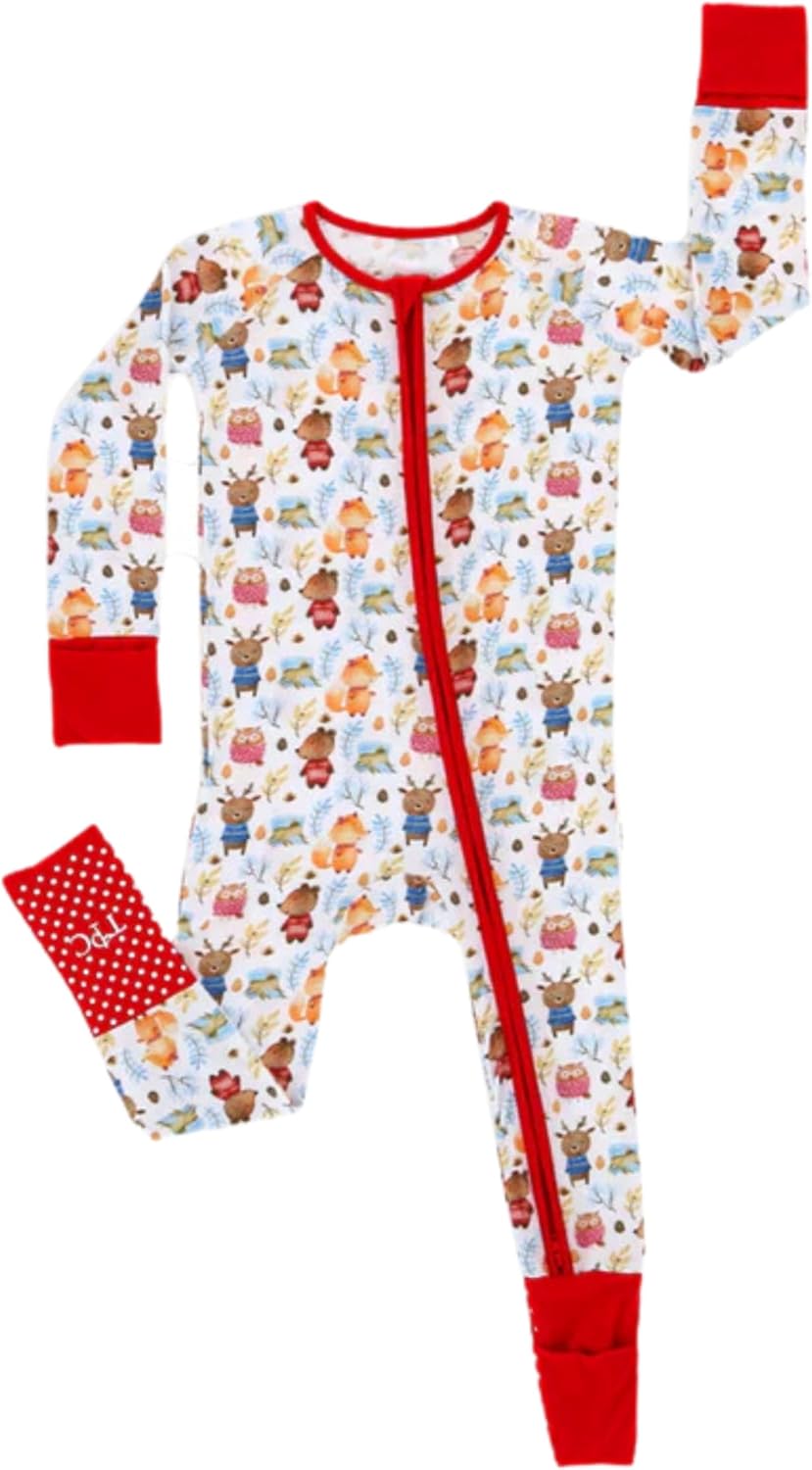 Baby Romper Long Sleeves for 3-24 Month Boys & Girls | 95% Bamboo Viscose Baby Rompers Two-Way