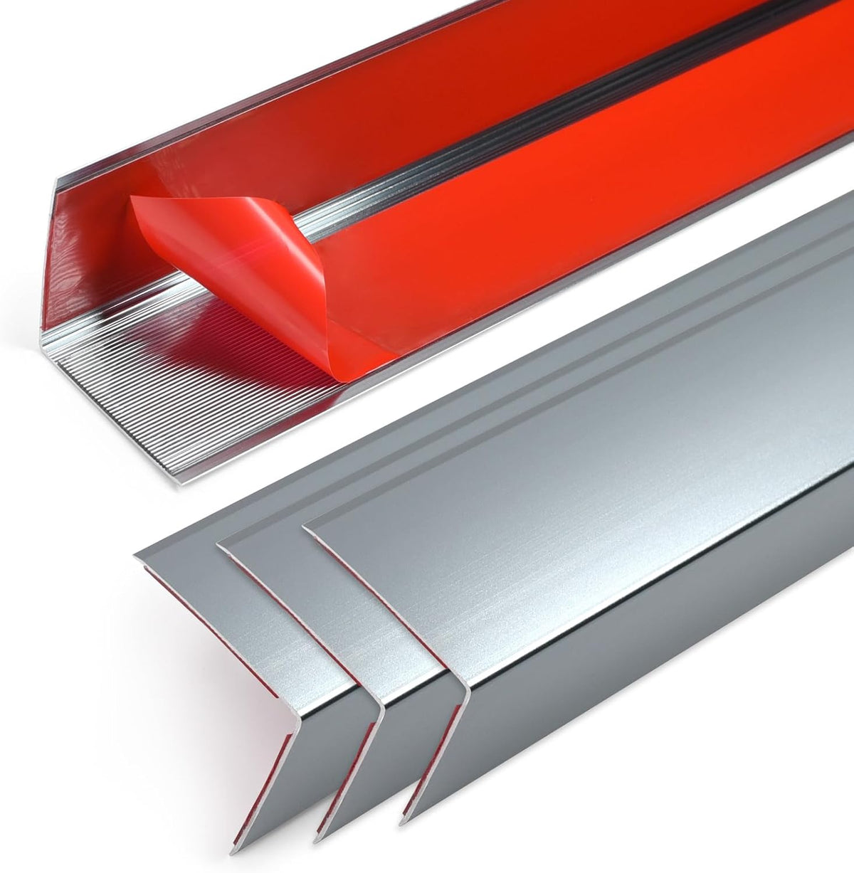 4PCS 45" Aluminum Metal Corner Protectors, Self Adhesive Corner Guards, Metal Wall Edge Protector