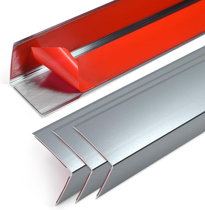4PCS 45" Aluminum Metal Corner Protectors, Self Adhesive Corner Guards, Metal Wall Edge Protector