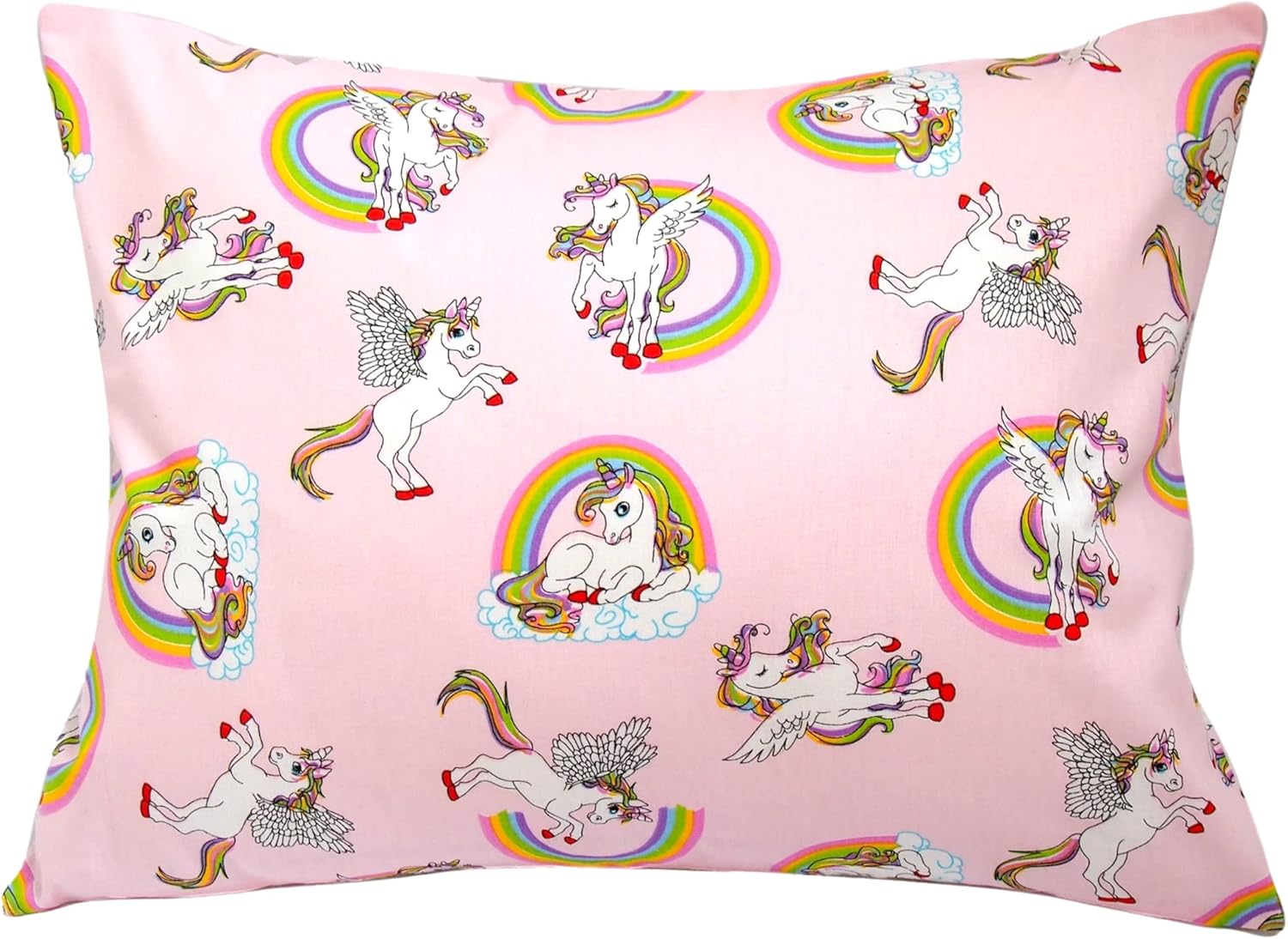 Toddler Pillowcase 13 x 18 Cotton Unicorn Pillows for Girls, Small Pillow Cases for Travel Pillows
