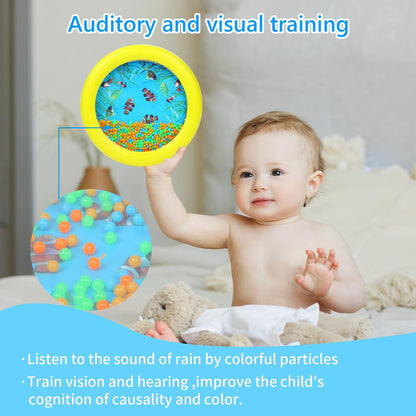 Musfunny Ocean Drum Wave Bead Drums Gentle Sea Sound Music Gift Musical Educational Sea Sound Drum