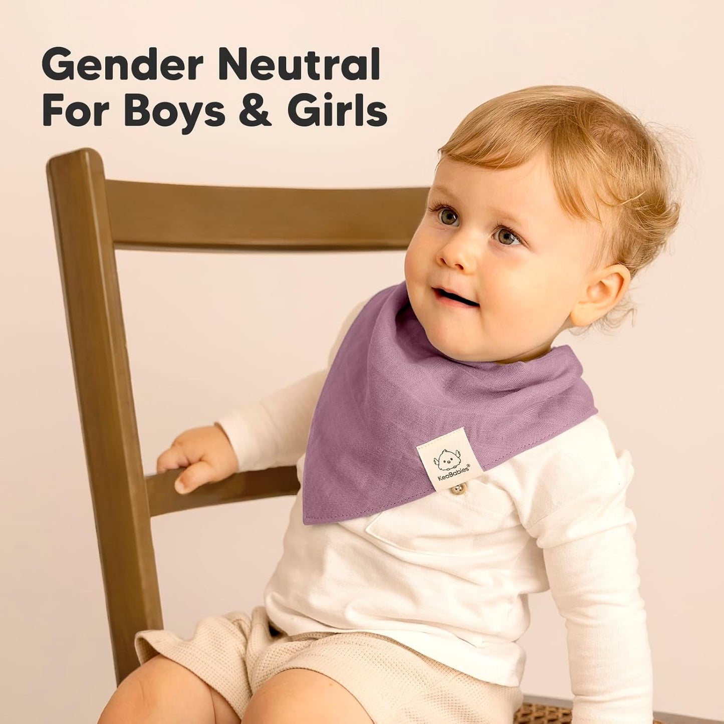 8-Pack Muslin Baby Bibs for Boys, Girls - Muslin Bandana Drool Bibs for Baby Girl & Boy, Drooling