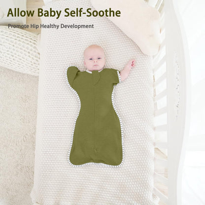 Transitional Swaddle 6-9 Months Baby Wearable Blanket, 2-Pack Infant Sleep Sack Arms up Swaddles
