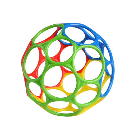 Bright Starts Oball Easy Grasp Classic Ball BPA-Free Infant Toy in Red, Yellow, Green, Blue, Age