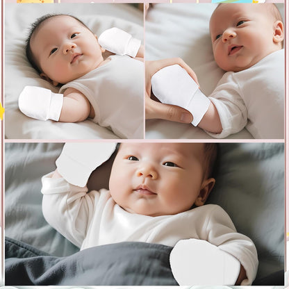 No Scratch Baby Mittens Newborn Infant Toddler Mittens Soft Elastic Wrist Gloves Mitten for 0-6