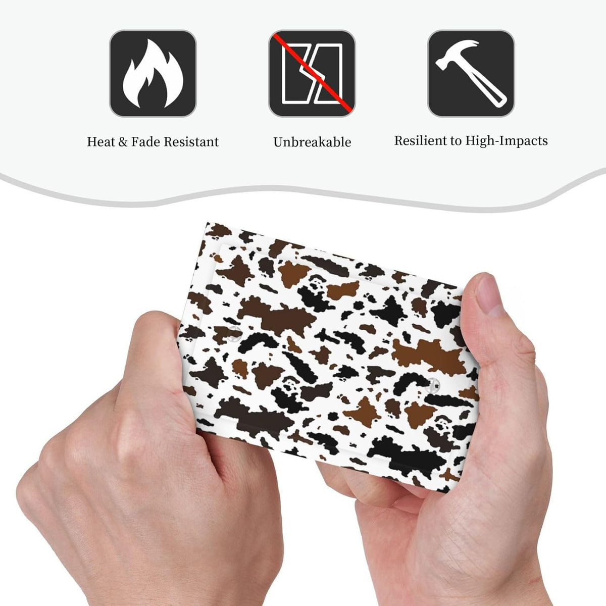 Light Switch Cover Plate Rustic Cowhide Highland Cow Milk Cow 1 Gang No Device Blank Electrical