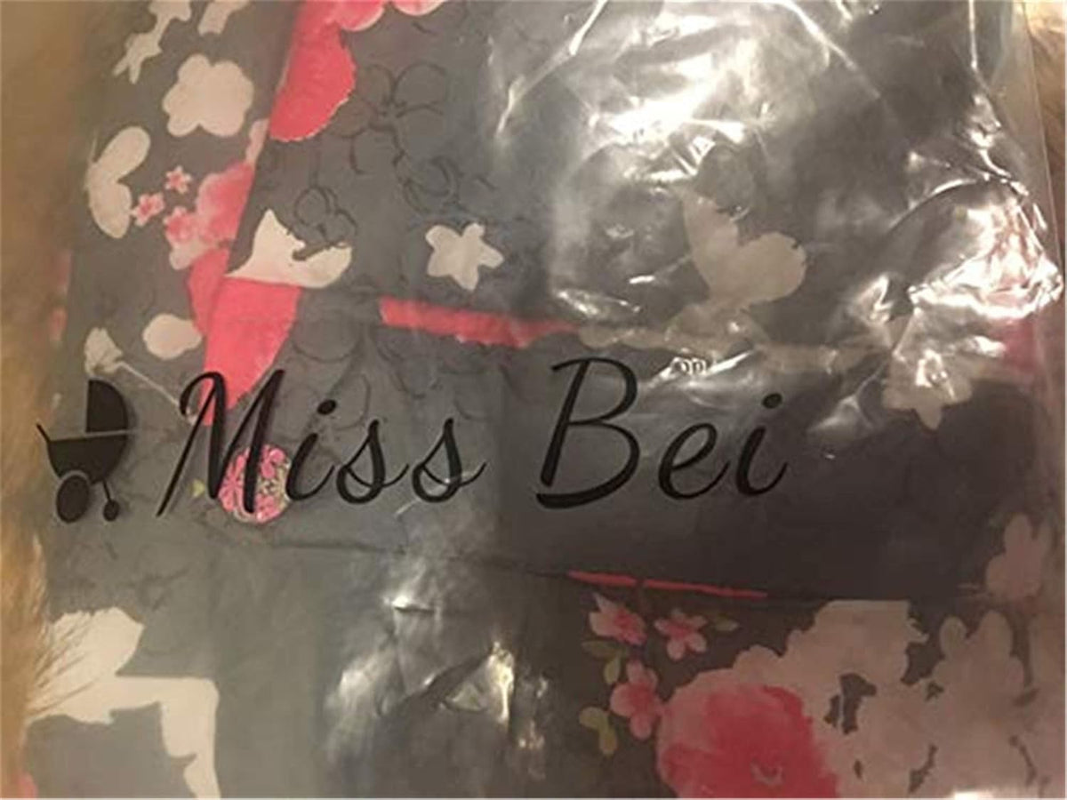 Miss Bei Girl's Winter Coat Jacket Hooded Kids Toddler Flower Print Parka Outwear Warm Cotton
