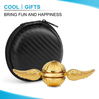 Gold Fidget Spinner Magic Orb Anxiety Toys Stress Relief Reducer Spin Fidgets Hand Bearing Tri