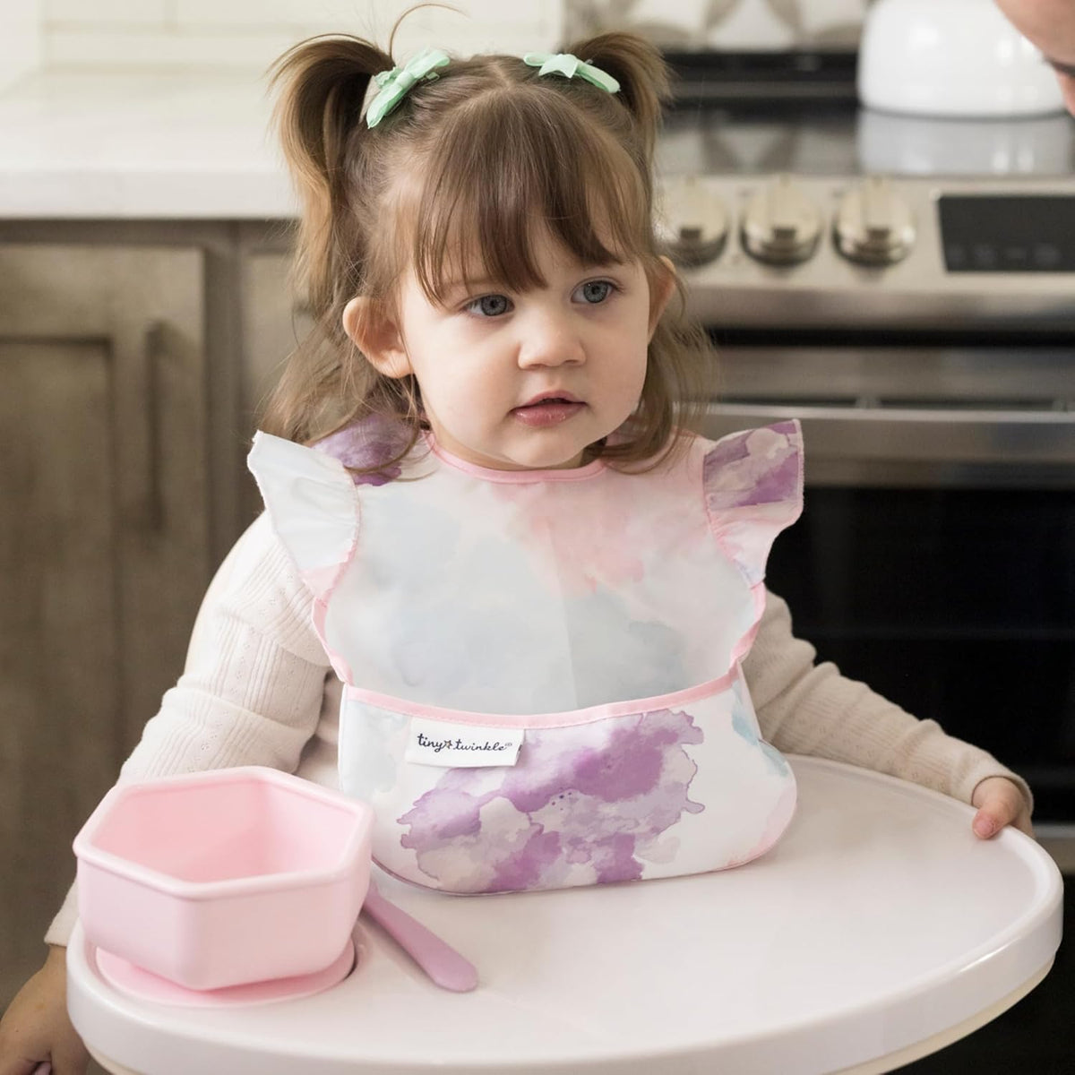 Tiny Twinkle Mess Proof Baby Bib - Waterproof & Lightweight Baby-Led Weaning Apron | 100% Recycled