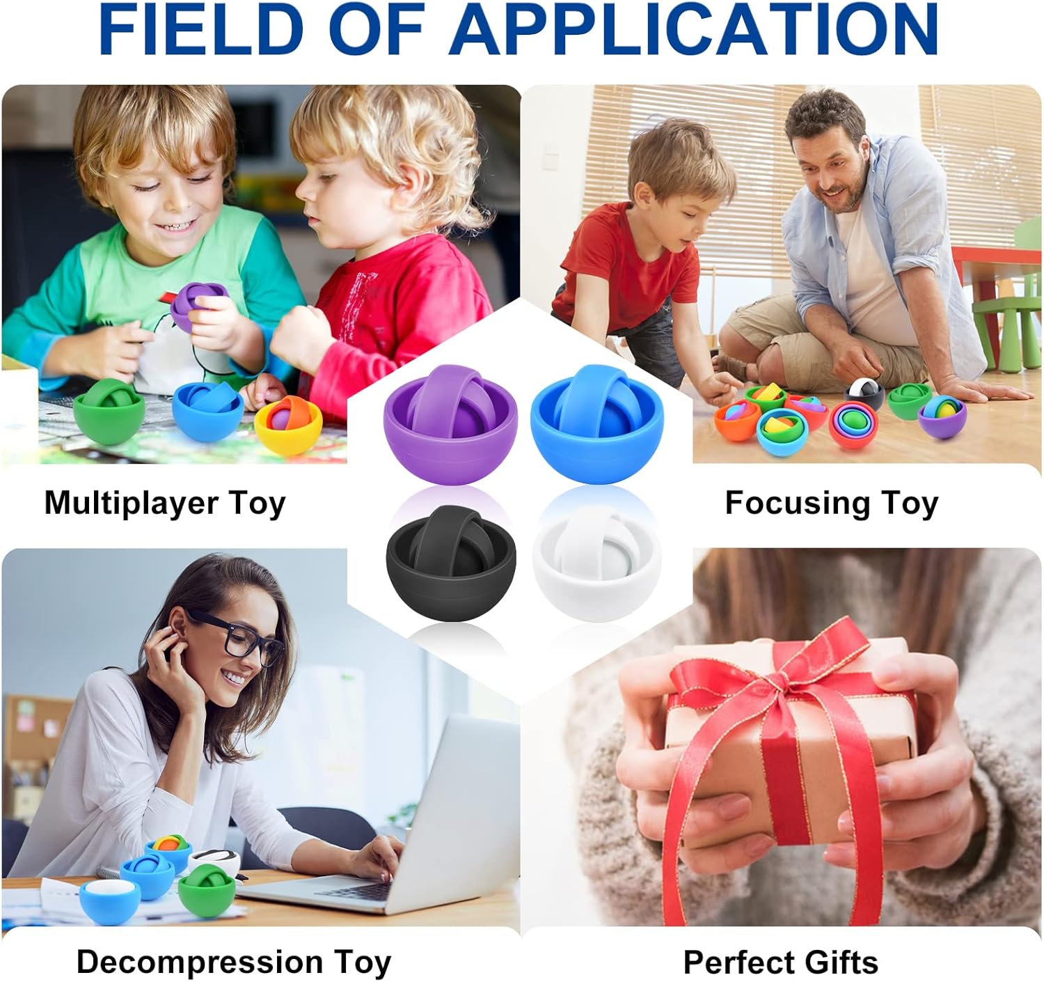 Fidget Toys for Kids, Fidget Gyro for Adults, Gifts for Boys Girls Teens Kids Christmas New Year