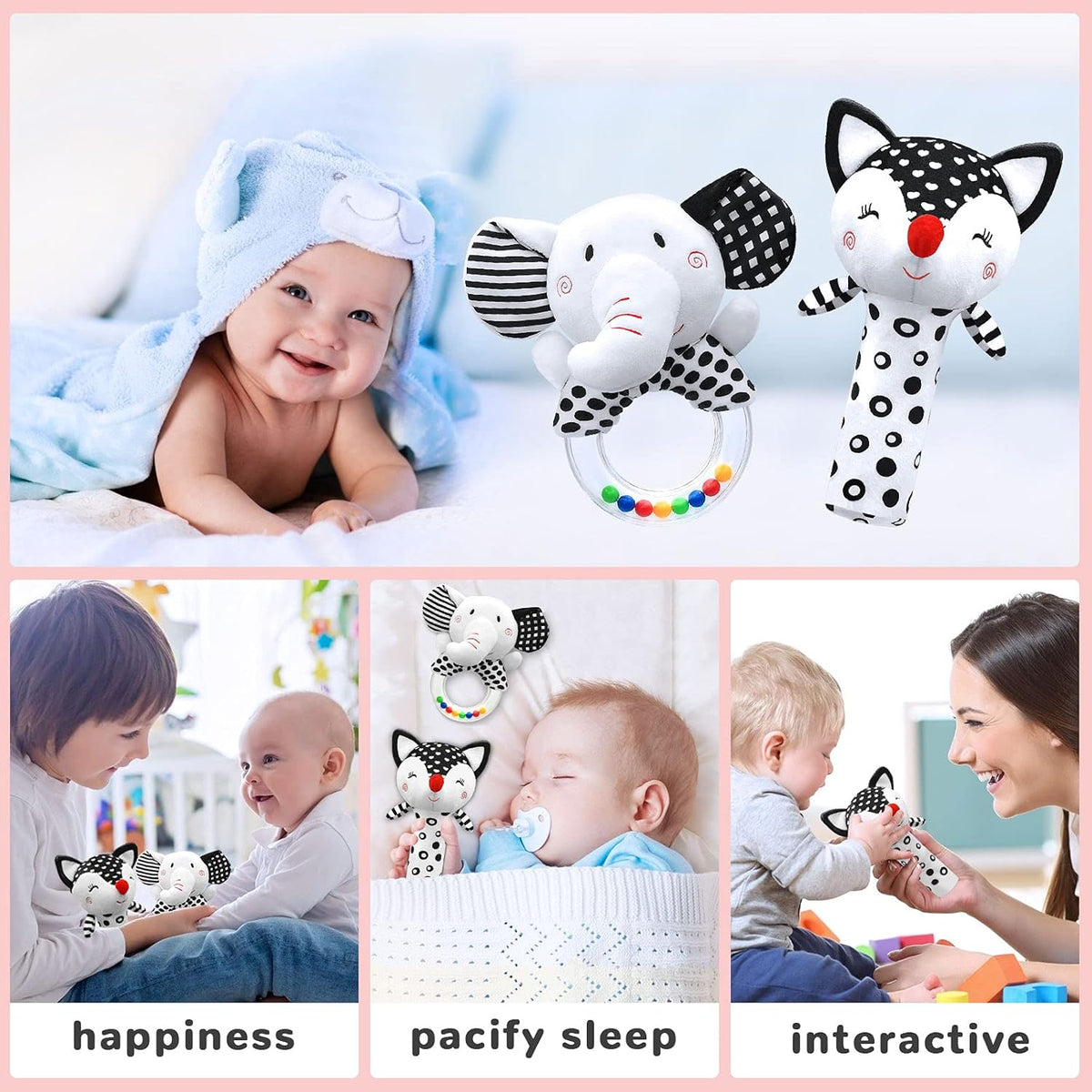 Baby Rattles 0-6 Months Newborn Toys Infant Toys 0-6 Months Rattles for Babies 0-6 Months Baby Toys