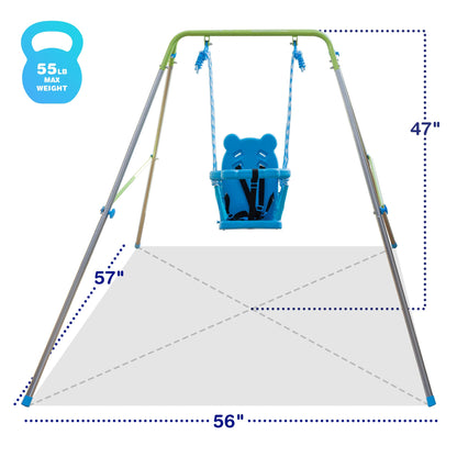 Sportspower My 1st Toddler Swing - Heavy-Duty Baby Indoor/Outdoor Swing Set with Safety Harness