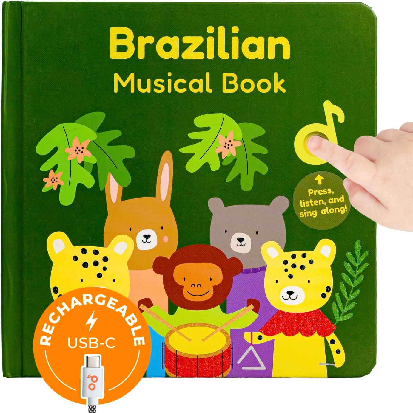 Cali's Books Brazilian Nursery Rhymes Book - Sound Books for Toddlers 1-3 Years Old - Interactive &