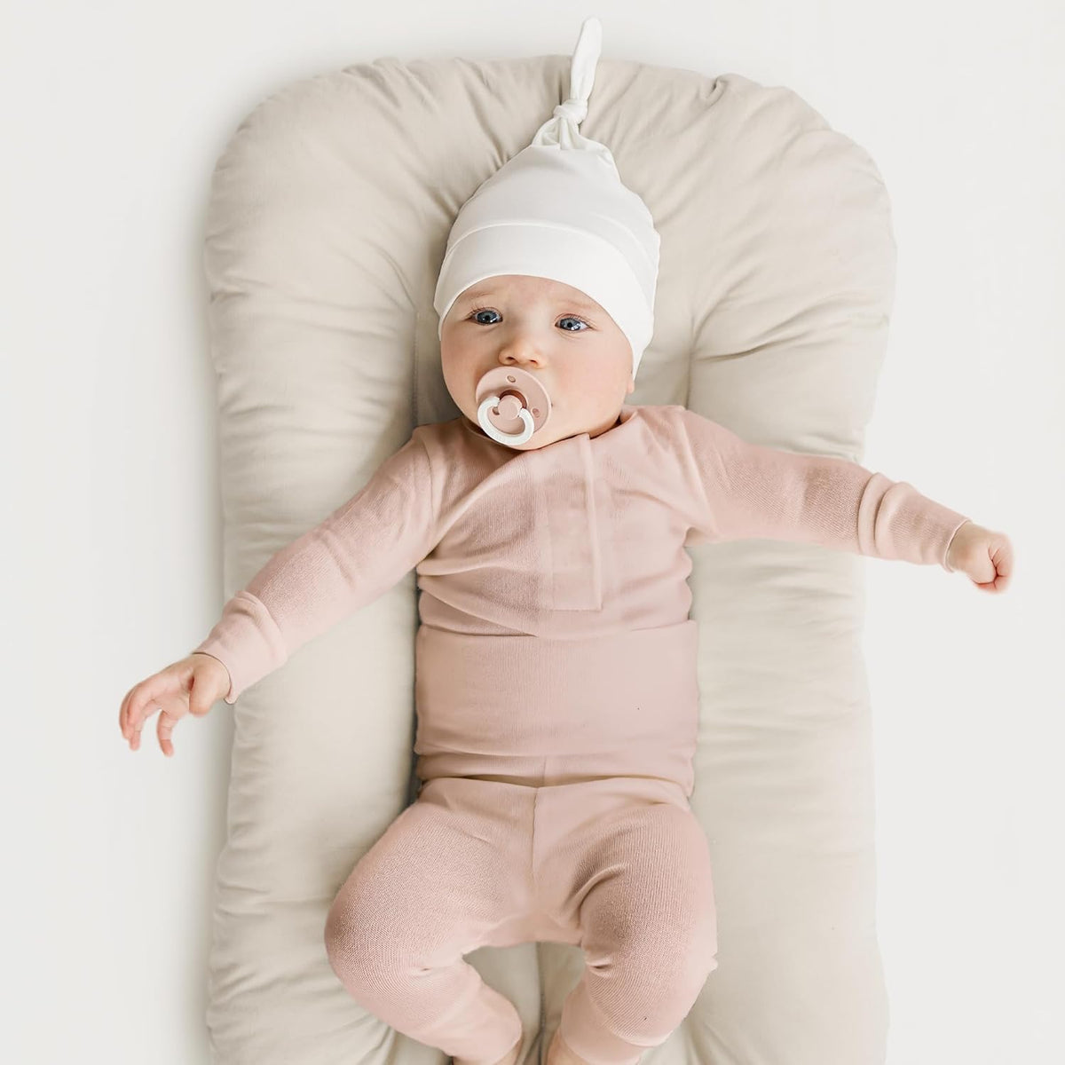 Konssy 6 Pack Baby Newborn Hats Set Knot Beanie Hats Soft for Infant Baby Girls Boys Caps 0-6 Months