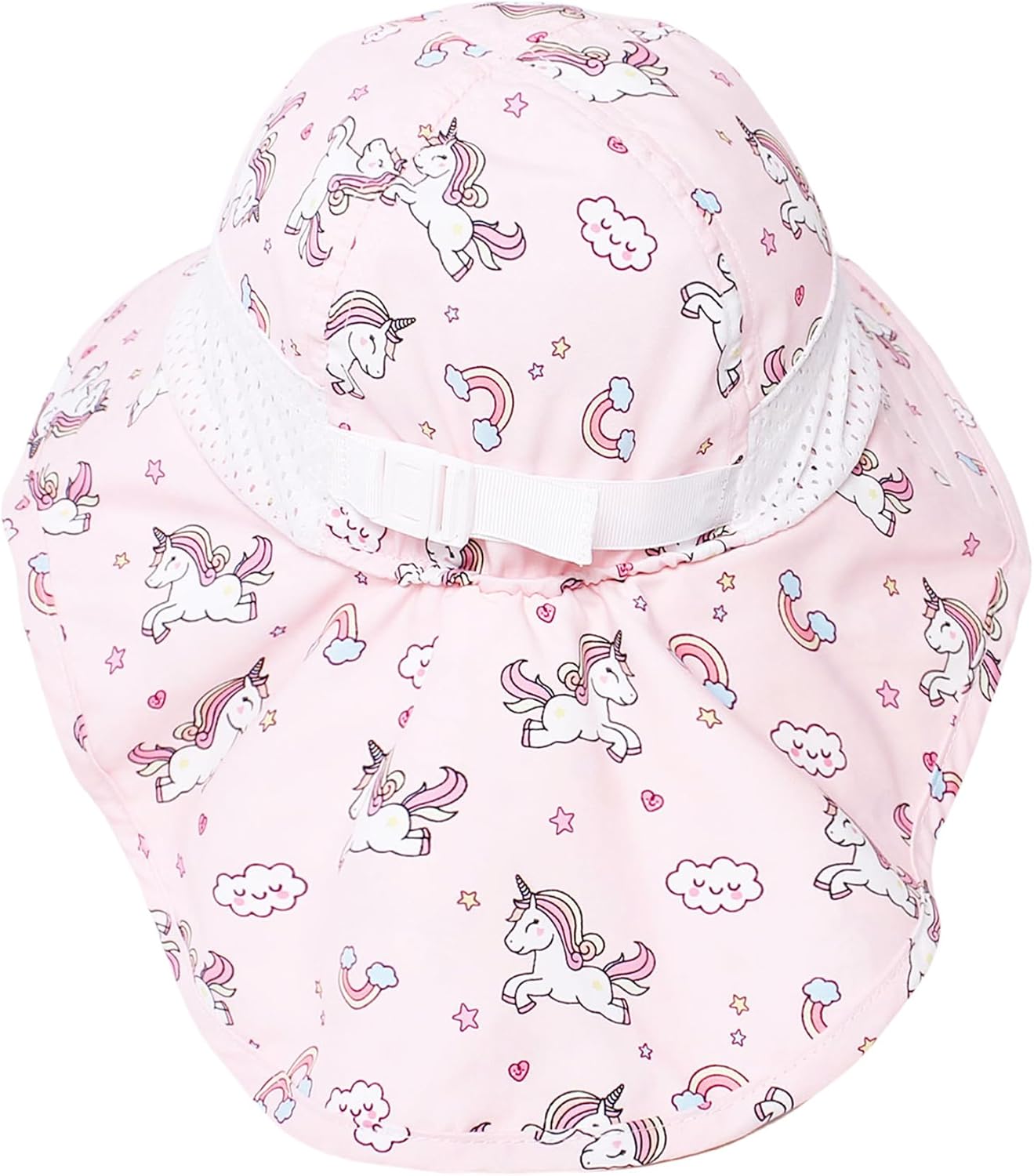 CHUNG Baby Sun Protection Hat Summer Toddler Adjustable UPF 50+ Wide Brim Neck Flap Beach Caps Boys