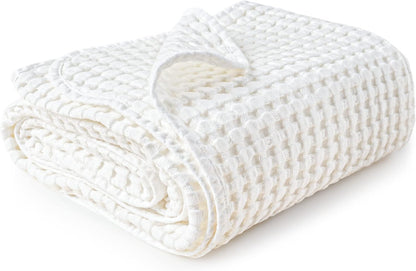 Konssy Waffle Baby Blanket - Soft & Cozy Nursery Swaddle Blanket, Lightweight Toddler Throw for