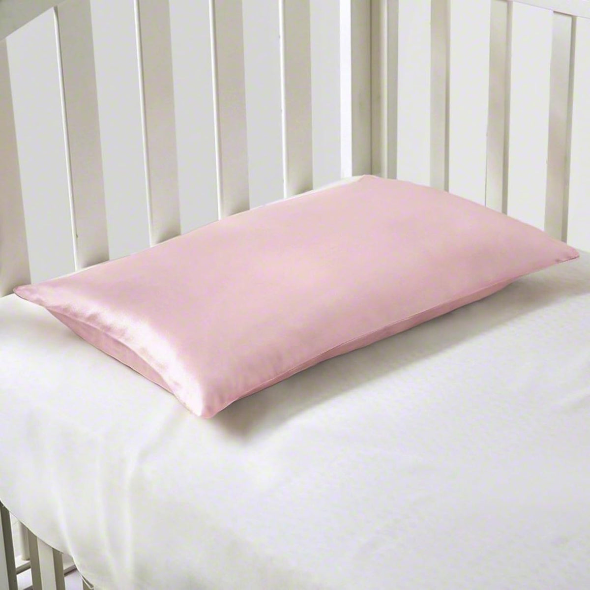 Organic Silk Baby Pillowcase with Zipper, Small 10"x13" Pillow Cover for Boys & Girls, Ideal for