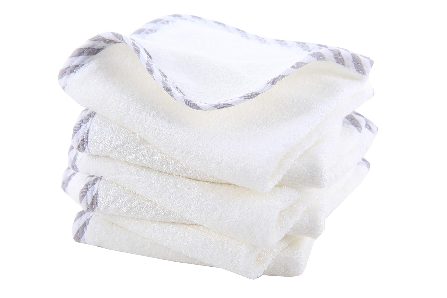 HIPHOP PANDA Baby Washcloths, Rayon Made from Bamboo - 2 Layer Ultra Soft Absorbent Newborn Bath