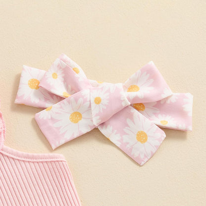 fhutpw Baby Girl Clothes Summer Cute Outfits 3 6 12 18 Months Spaghetti Strap Romper & Floarl