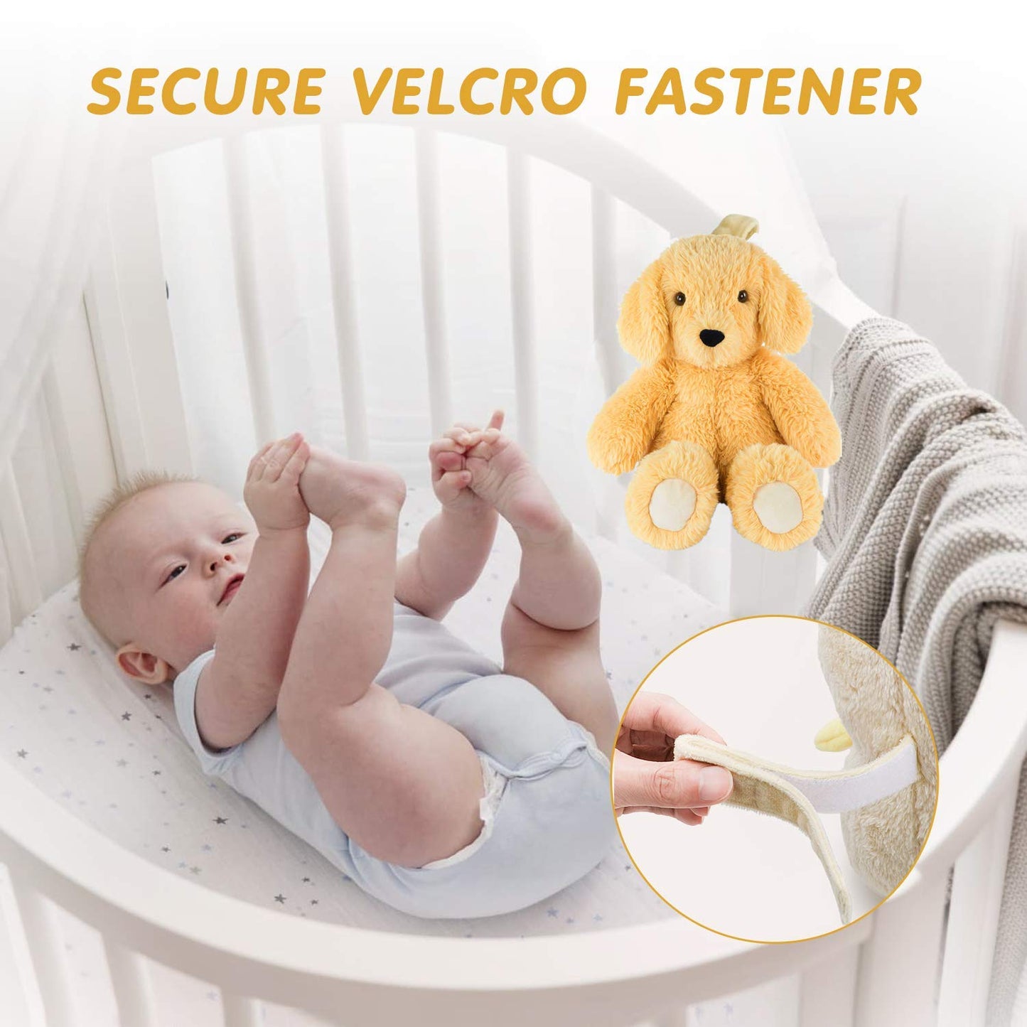 BEREST Baby Cry Sensor Sleepy Dog Sleep Soother Sleeping Aid White Noise Infant Stuffed Animal
