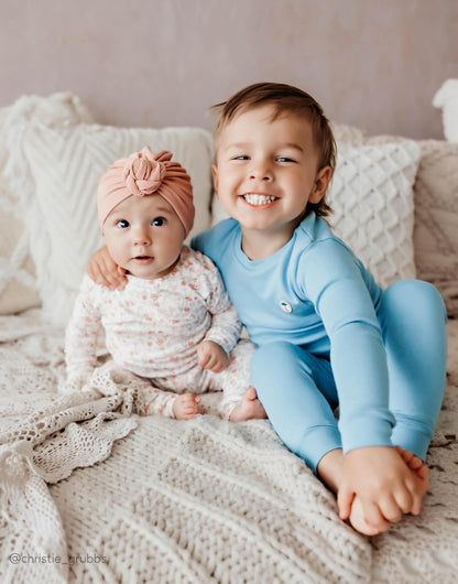 moimoln 6M-8Y Modal Cotton Solid Soft Breathable Baby Toddler Boys Girls Snug fit Pjs Long Sleeve