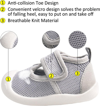 Baby First-Walking Shoes 1-4 Years Kid Shoes Trainers Toddler Infant Boys Girls Soft Sole Non Slip