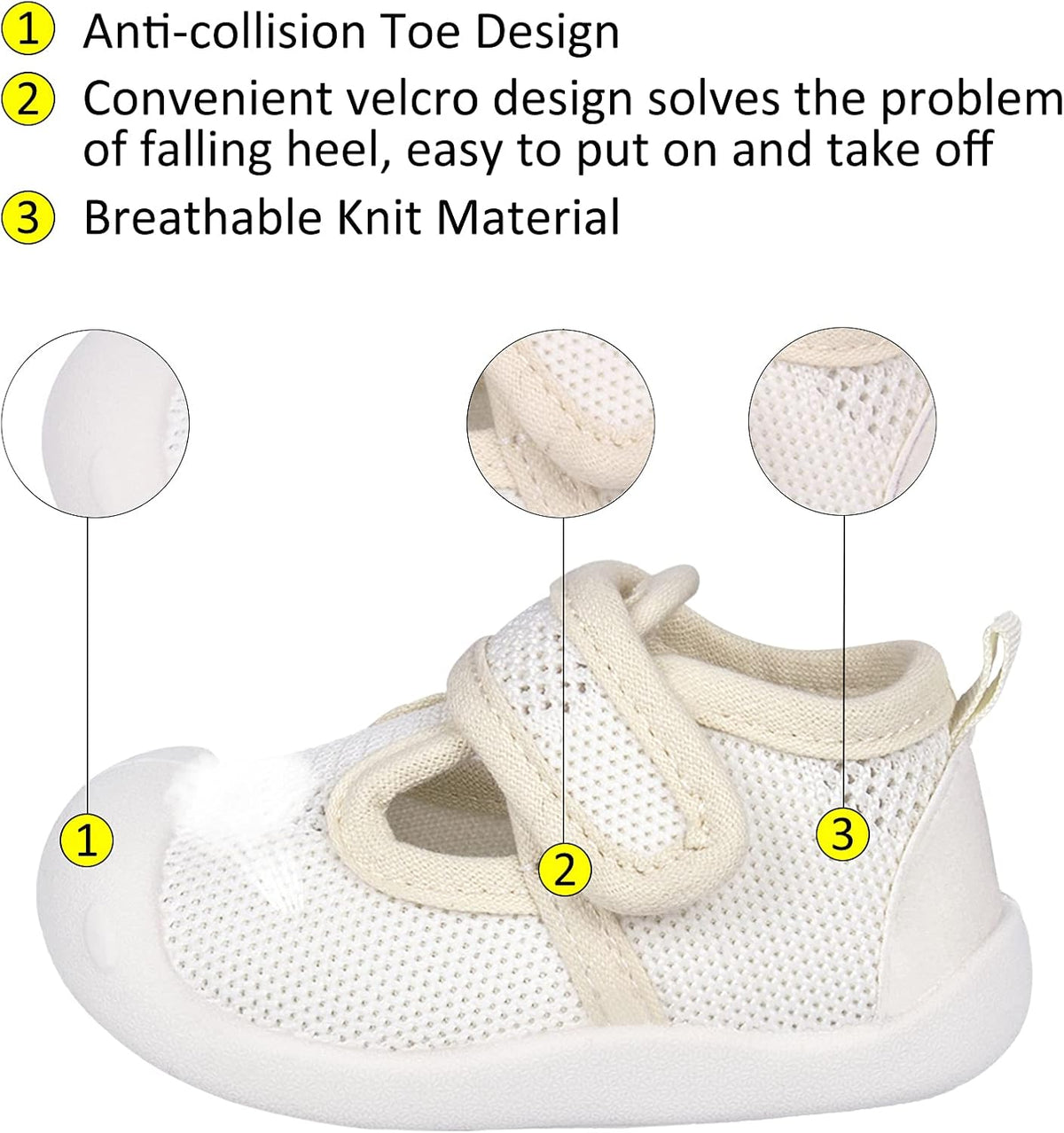 Baby First-Walking Shoes 1-4 Years Kid Shoes Trainers Toddler Infant Boys Girls Soft Sole Non Slip
