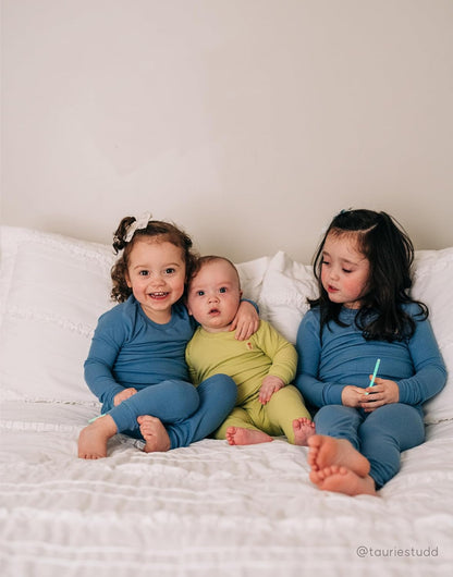 moimoln Pajamas Set 6M-5Y Solid Ribbed Unisex Baby & Toddler, Soft Viscose, Snug-Fit, Everyday