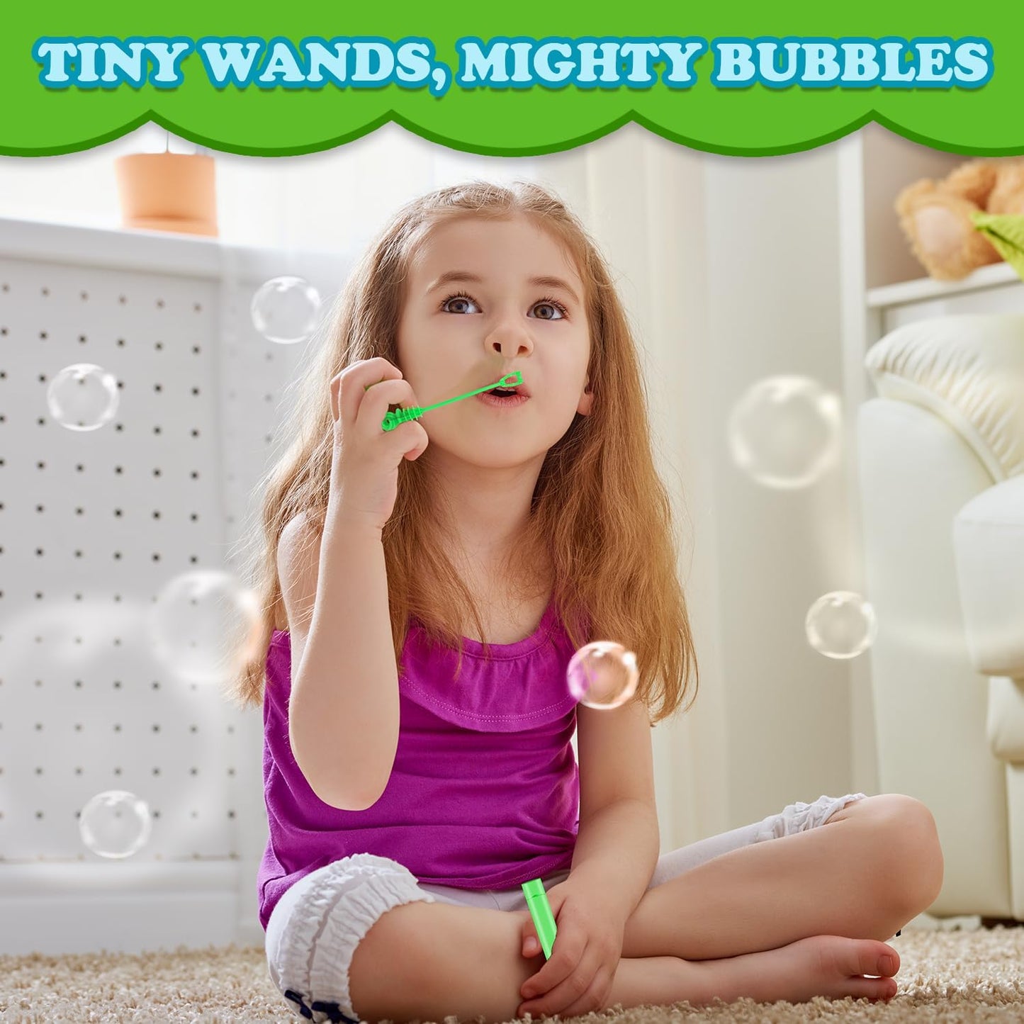 Bubbles Party Favors Supplies for Kids, 20 Pack Mini Pocket Bubble Wand Toys for Toddlers, Small