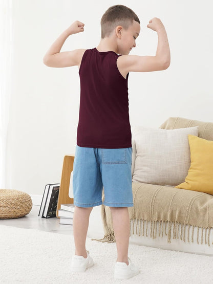 5 Pack Boys Tank Tops Boys Undershirts Kids Cotton Undershirts Tees Sleeveless Tank Tops Shirts for