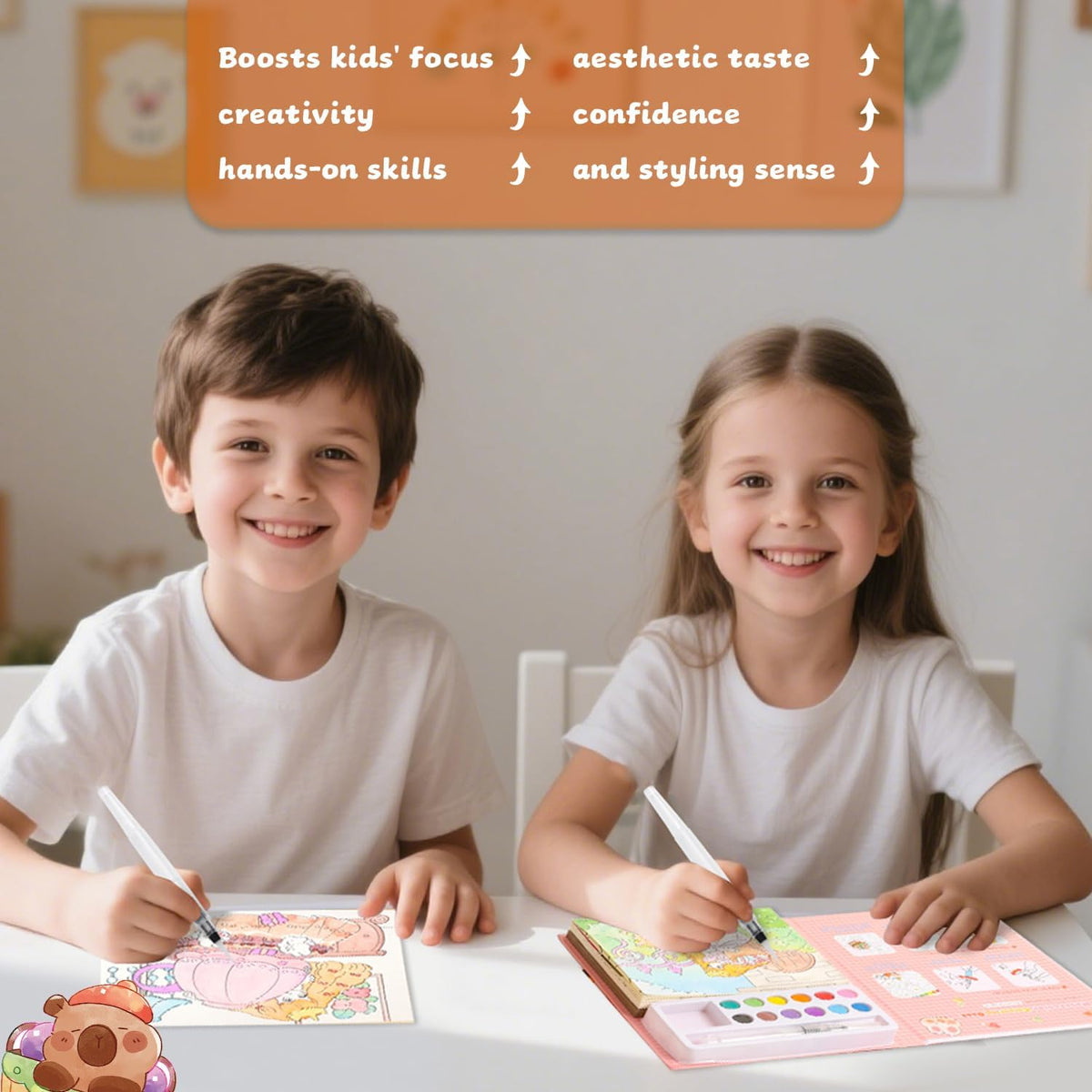 Paint with Water Coloring Books for Kids Ages 3-5, 4-8 – Cute Coloring Book for Teens,Arts and