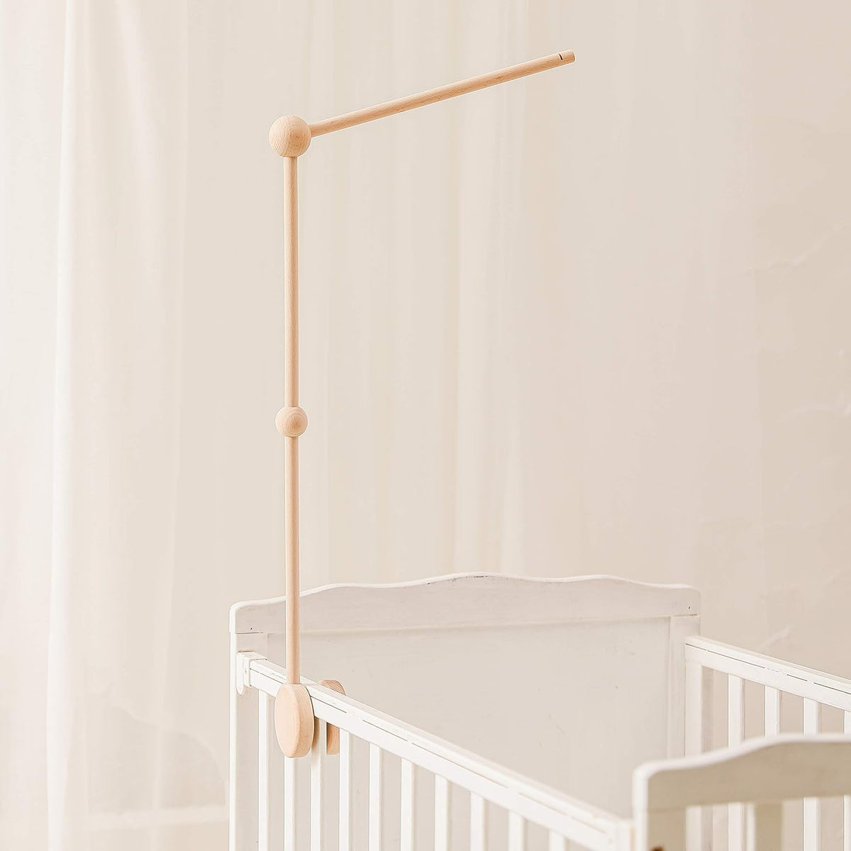 Updated Wooden Mobile Arm for Crib 30 inches- Baby Mobile Hanger for Crib Nursery Mobile Holder