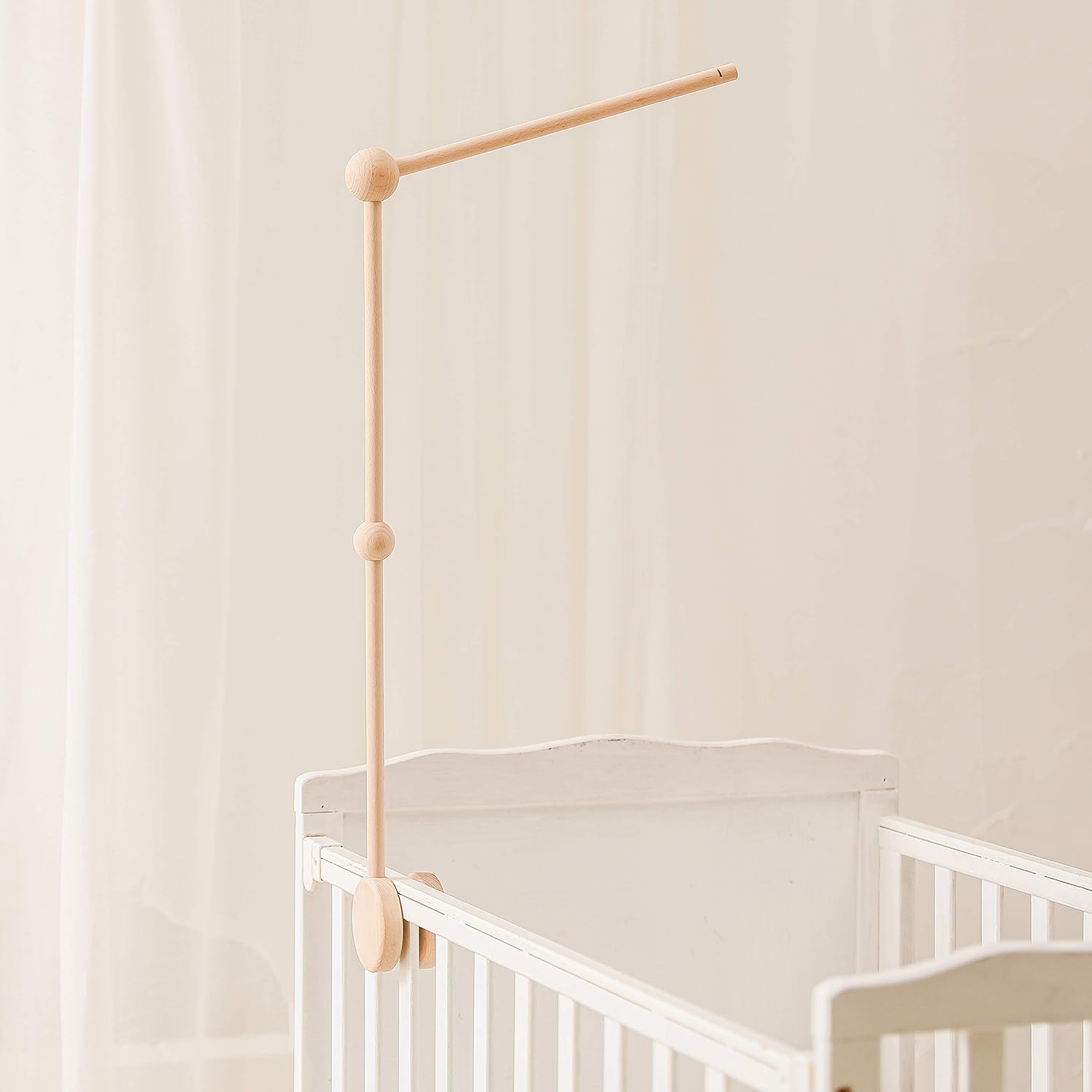 Updated Wooden Mobile Arm for Crib 30 inches- Baby Mobile Hanger for Crib Nursery Mobile Holder