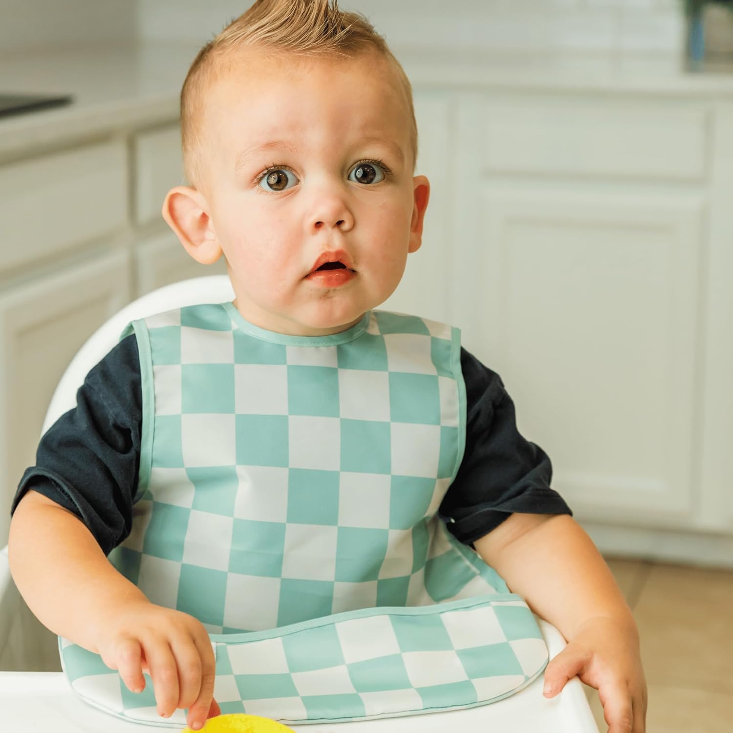 Tiny Twinkle Mess Proof Baby Bib - Waterproof & Lightweight Baby-Led Weaning Apron | 100% Recycled