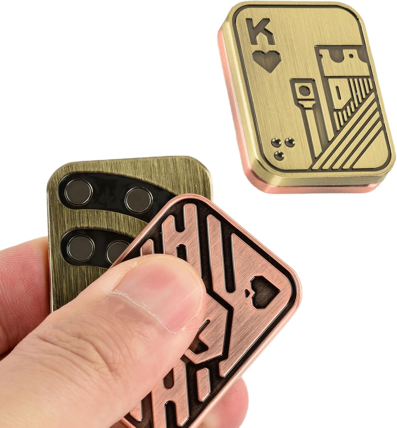 2 Pack EDC Metal Fidget Slider Toys- Stress Relief Toy Metal Slider Fidget Office Desk Toys for