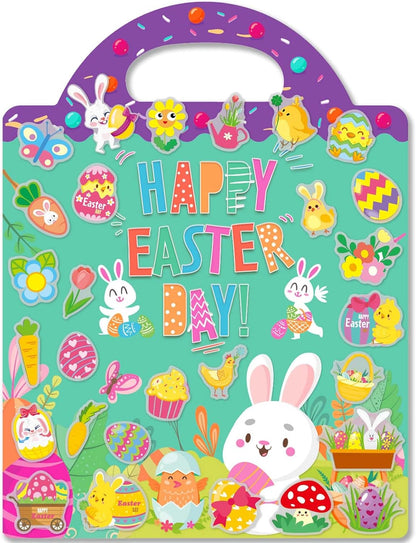 Easter Reusable Sticker Books for Toddlers 1-3, Easter Stickers for Kids, Sticker Book for Toddlers