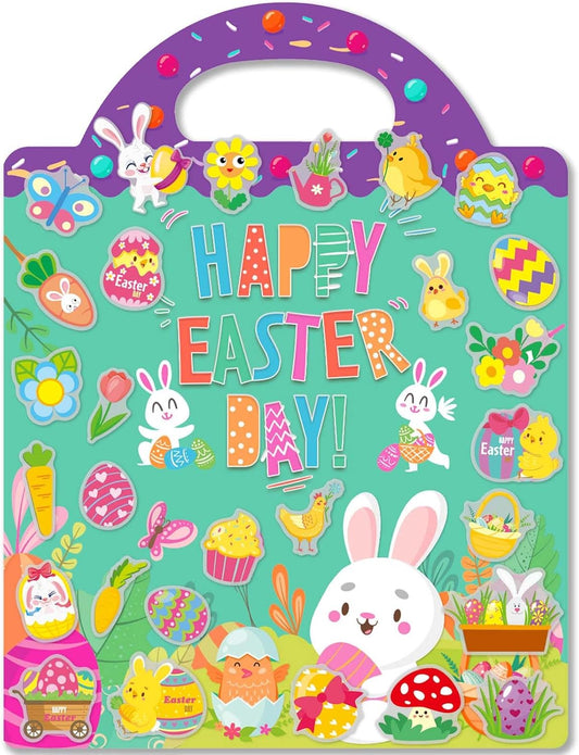 Easter Reusable Sticker Books for Toddlers 1-3, Easter Stickers for Kids, Sticker Book for Toddlers