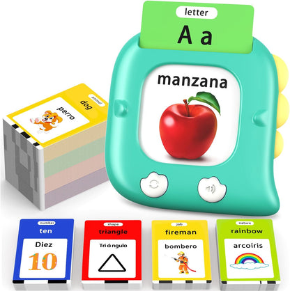 Kidzdo Talking Flashcards for Toddlers, 520 Bilingual English Sight Words Educational Learning Toy