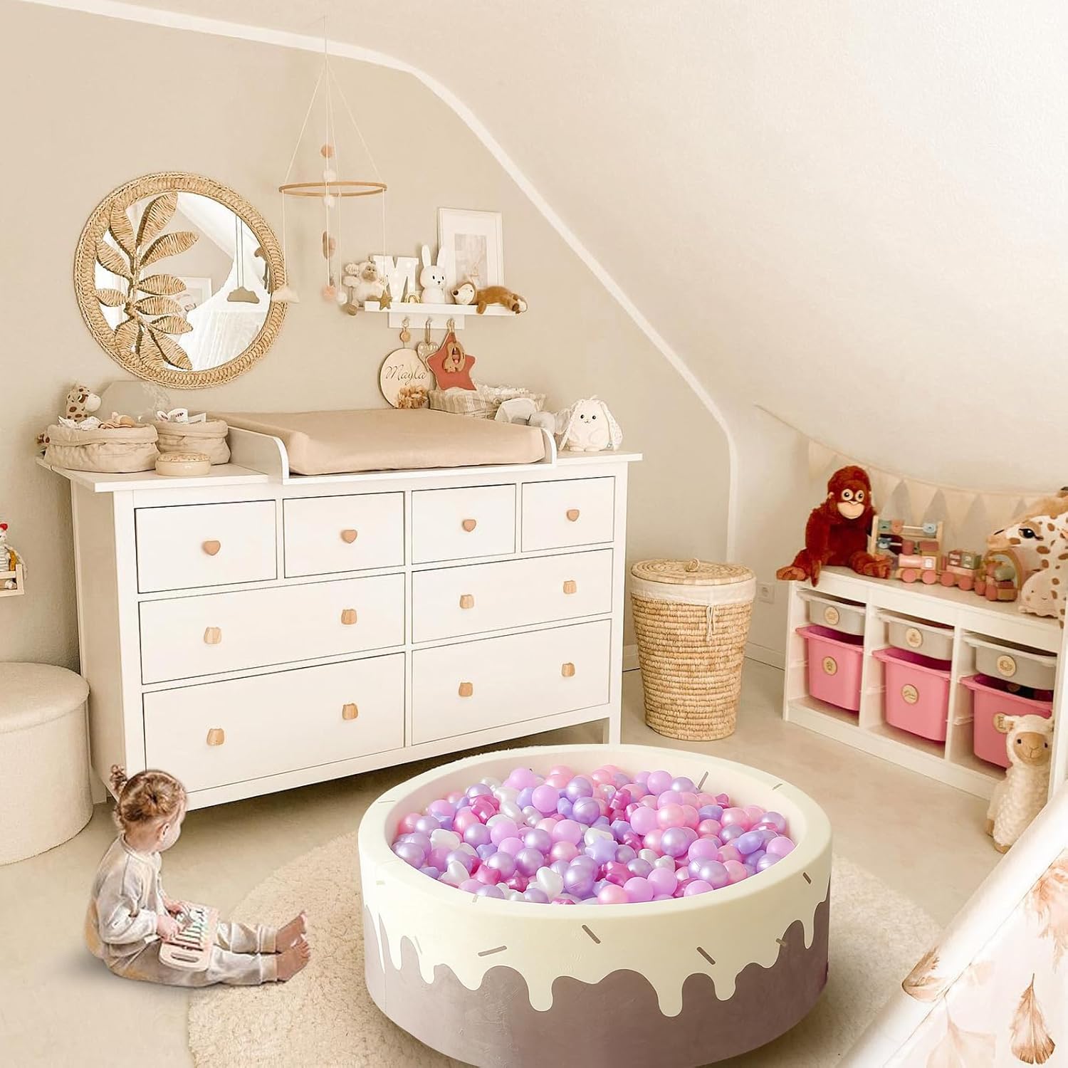 GOGOSO Ball Pits Balls for Toddlers Pack of 50 100 200 Plastics Shape Ball Non-Phthalate Non-BPA