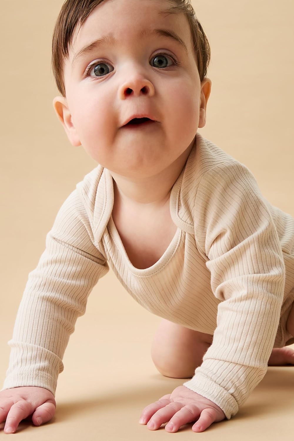 MORI Baby Unisex Long Sleeve Bodysuit Viscose from Bamboo and Organic Cotton - Comfortable Toddler